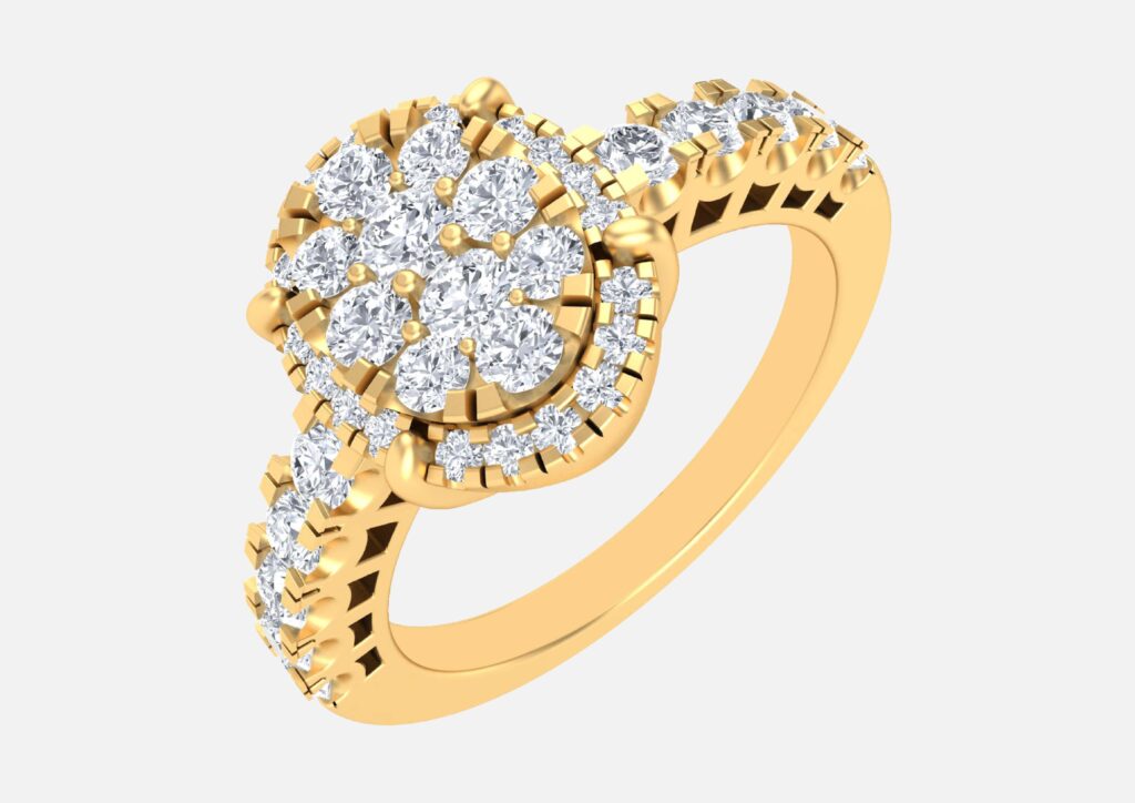 Oval Bloom Diamond Ring